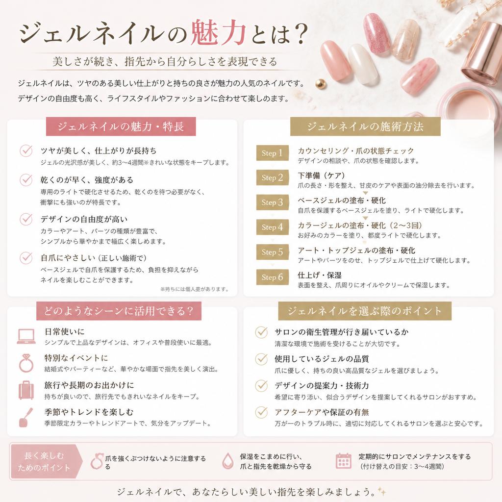 ジェルネイルの魅力と特長
