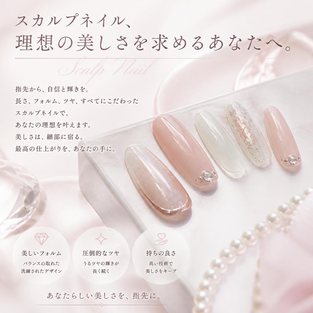 スカルプネイル、理想の美しさを求めるあなたへ。