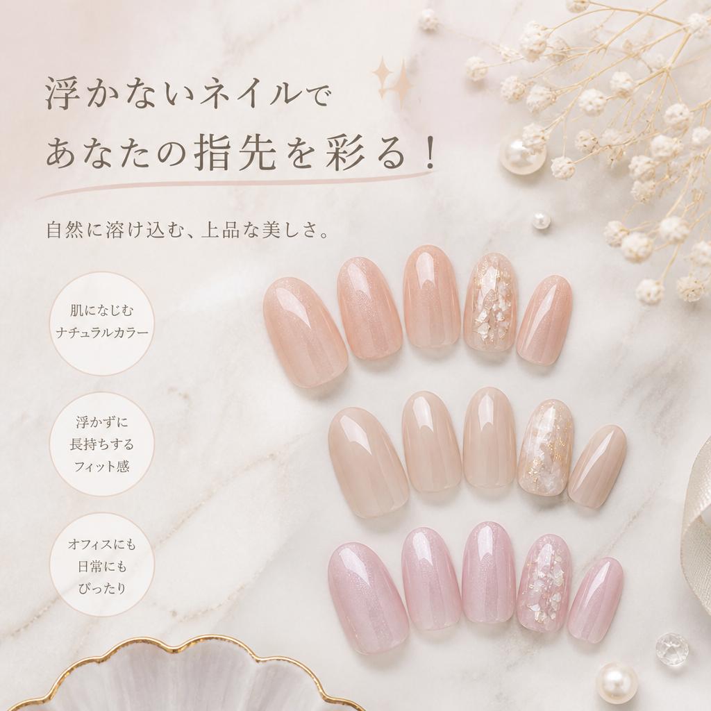 浮かないネイルであなたの指先を彩る！